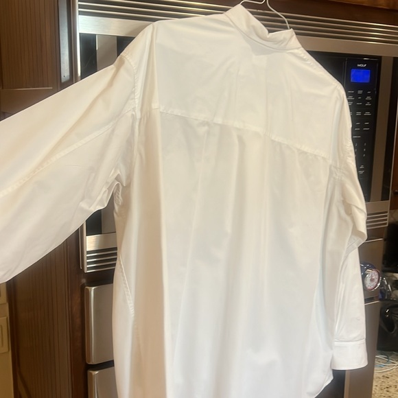 ARITZIA WILFRED FREE RELAXED SHIRT WHITE PERFECT SHIRT BUTTON DOWN SIZE LARGE - Picture 8 of 11